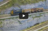 Logging switchback train (video)