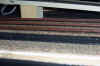 Bonnie's painting of rails to show rust